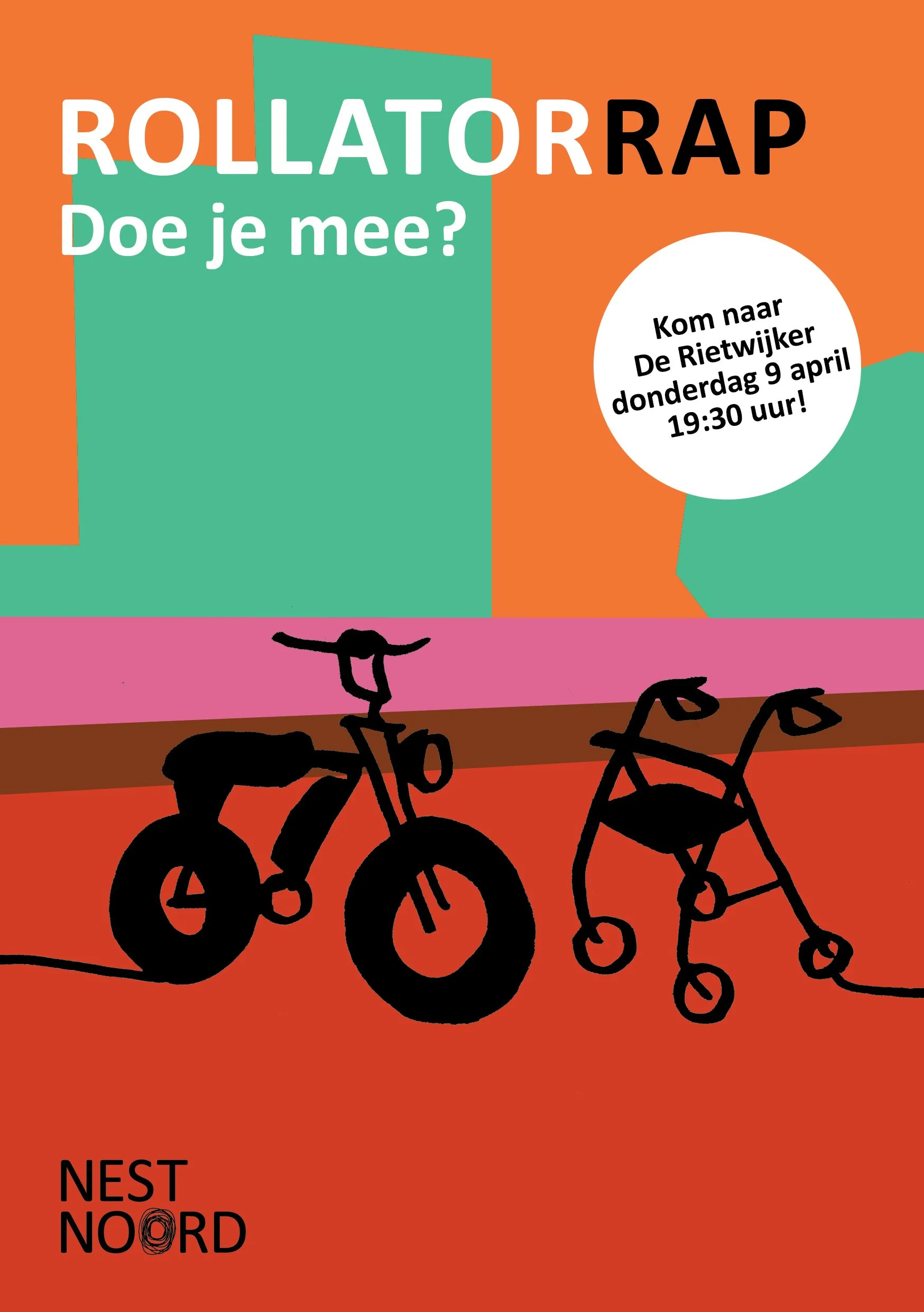 Meezingen in het koor van ROLLATORRAP