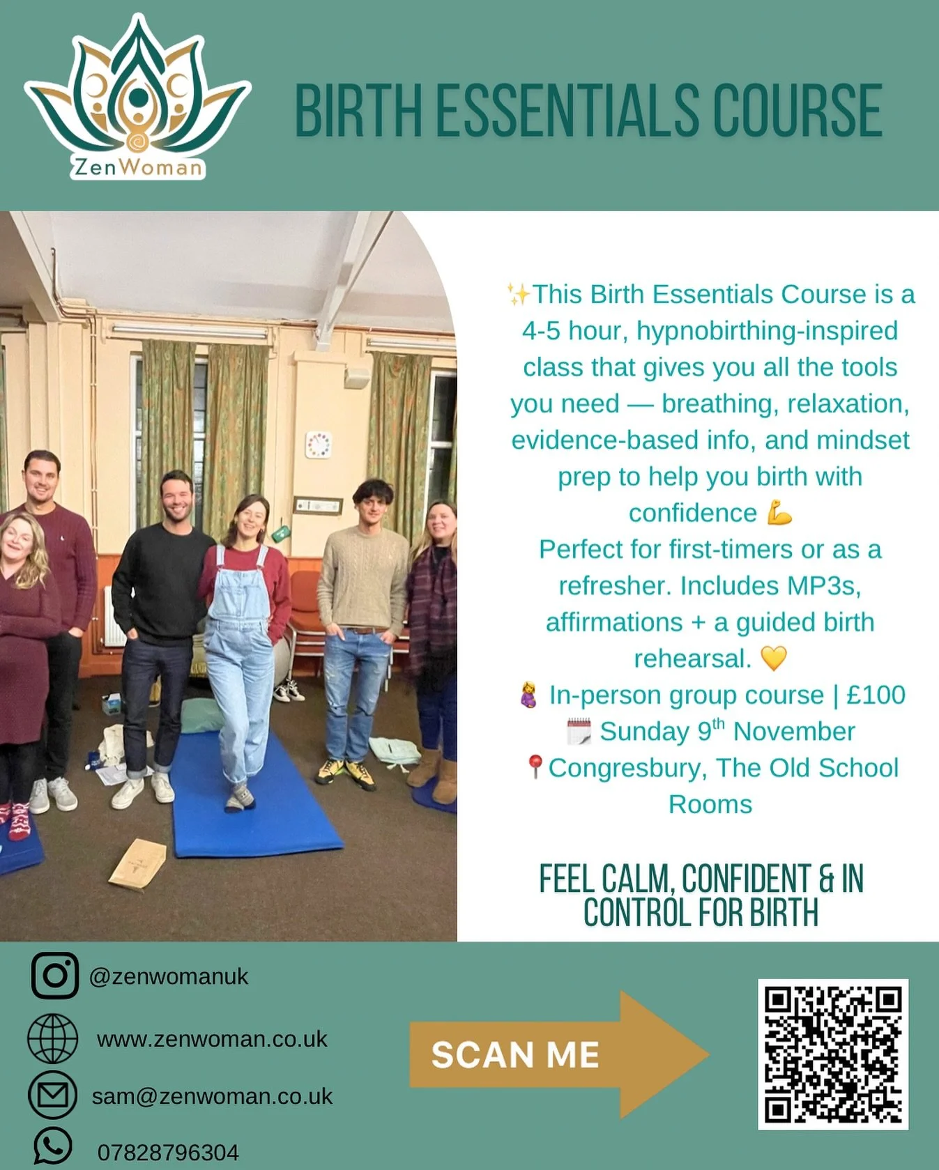 Birth Essentials Hypnobirthing Course 

Suitable for births due around December/January/February

This comprehensive, evidence-based course is designed to help you feel calm, confident, and prepared for a positive birth experience. With a strong hypn