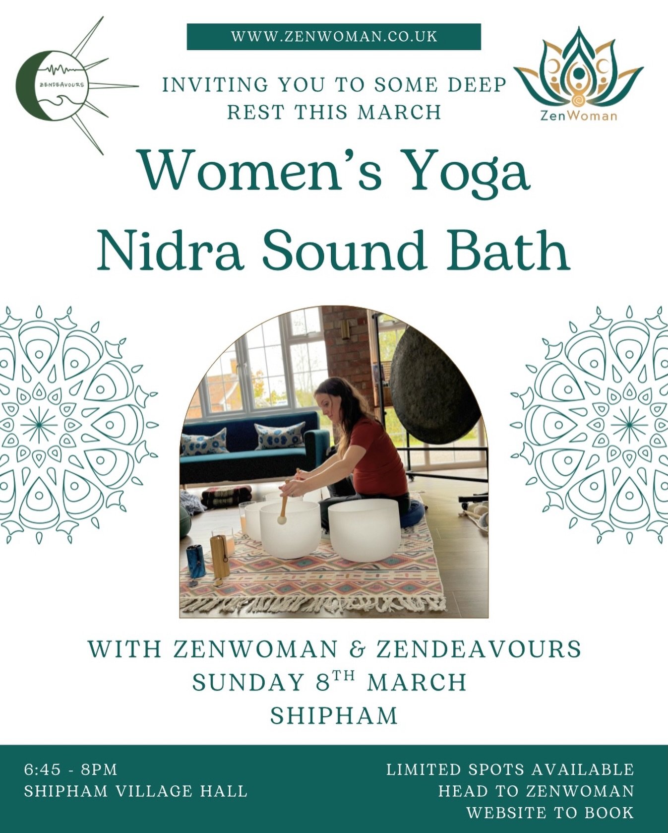 ✨ Yoga Nidra &amp; Sound Bath for Women ✨
Sunday, 8th March  In collaboration with @zendeavoursuk 

Join us for an evening of deep rest and renewal through Yoga Nidra, the ancient practice of yogic sleep, and a soothing Sound Bath designed to harmoni