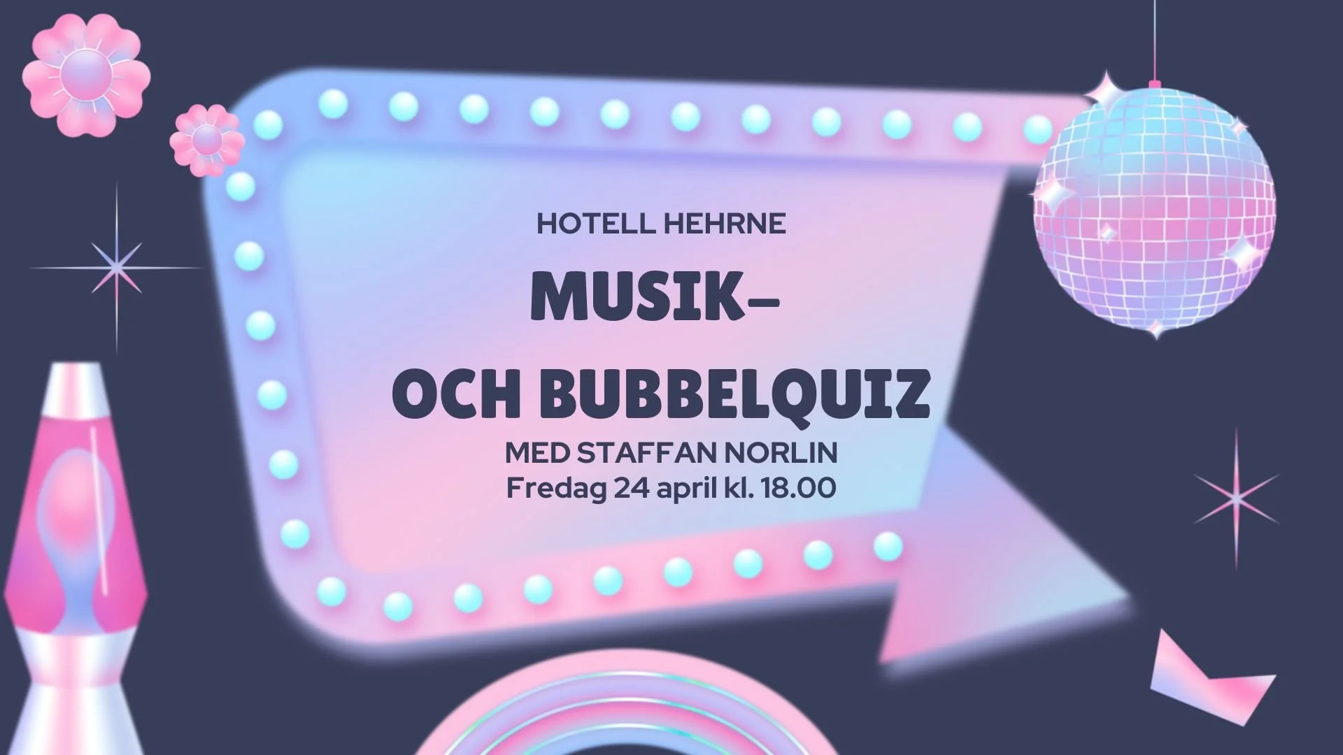 Musikquiz med bubbelprovning