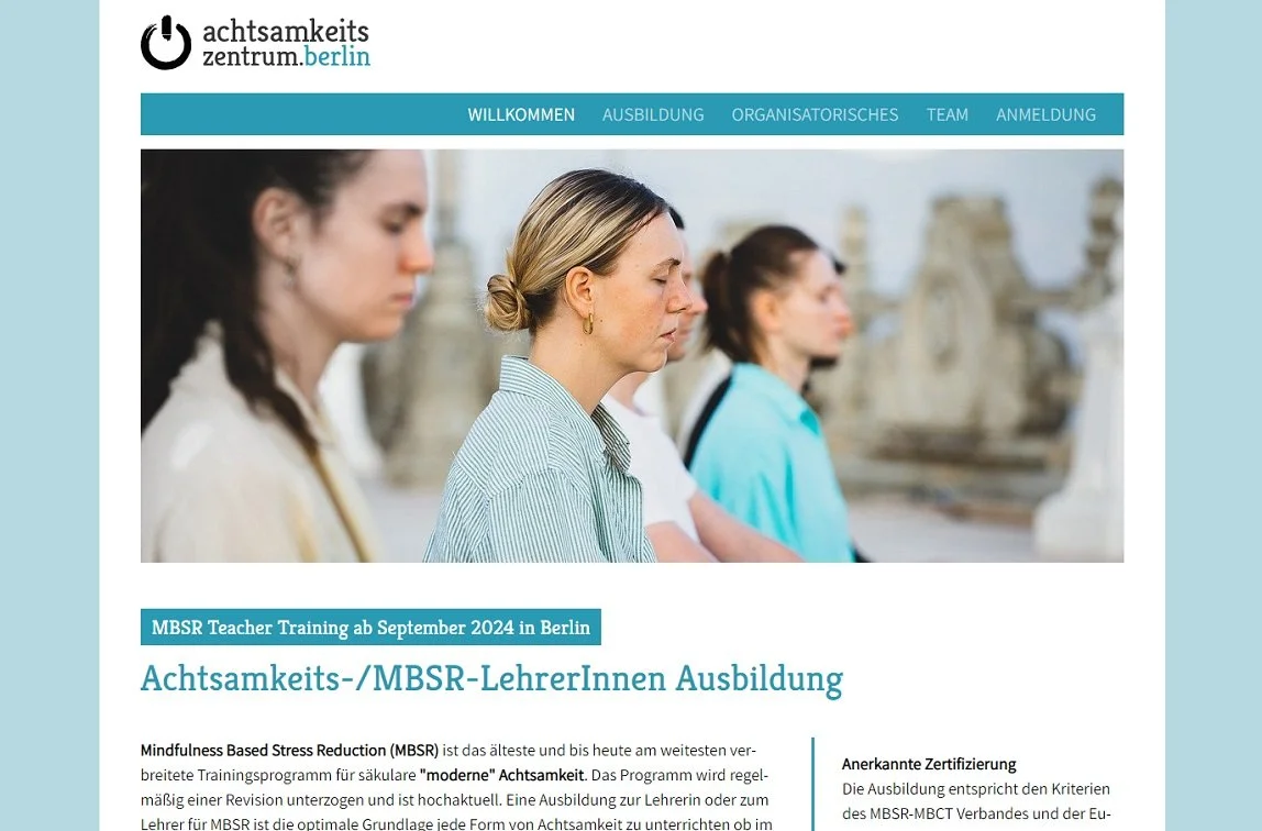 MBSR Trainer Ausbildung