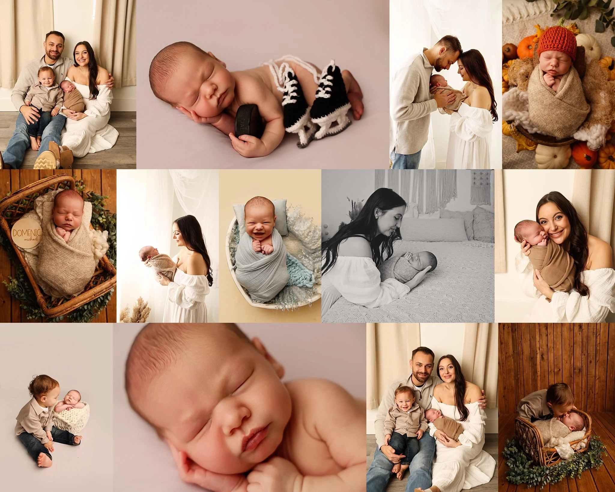 Newborn baby family photoshoot Rochester NY 