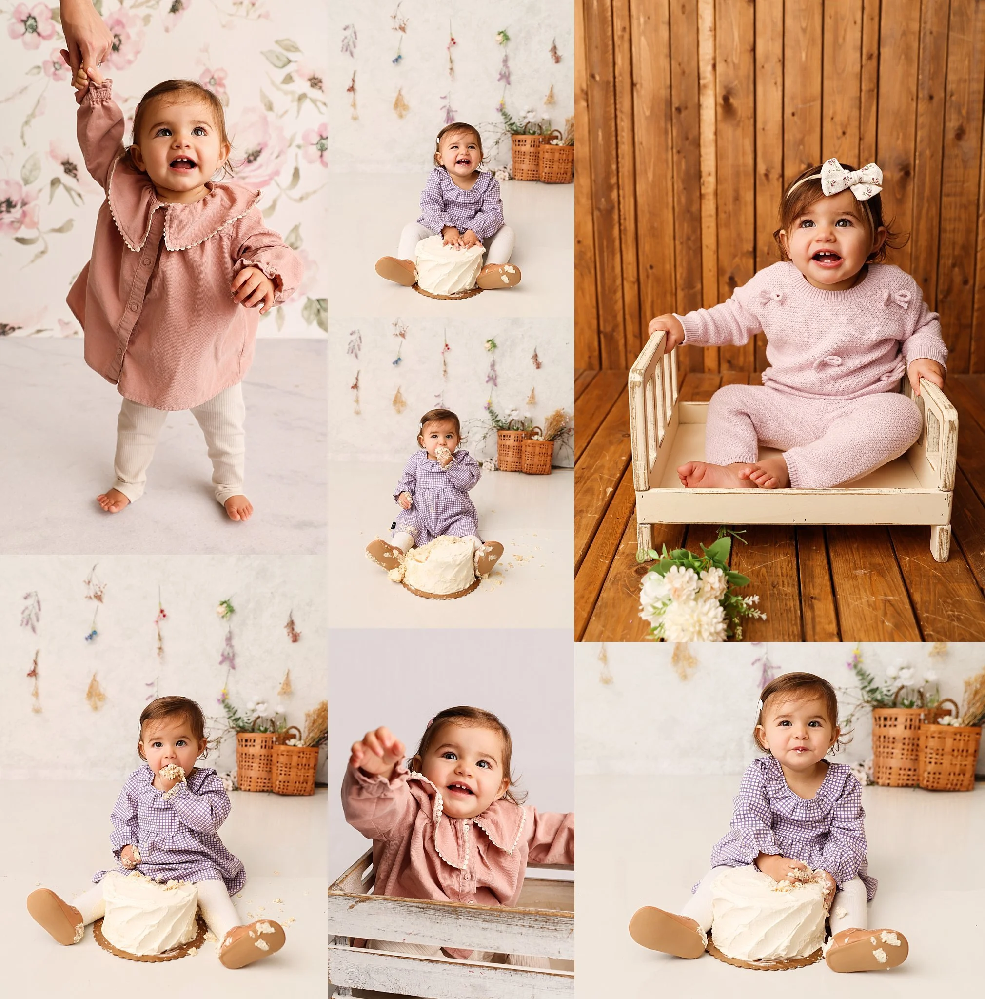 Cake smash first birthday photoshoot 