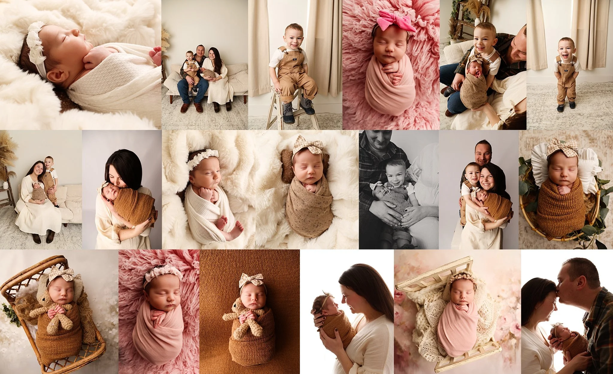 Newborn family baby girl photoshoot rochester ny 