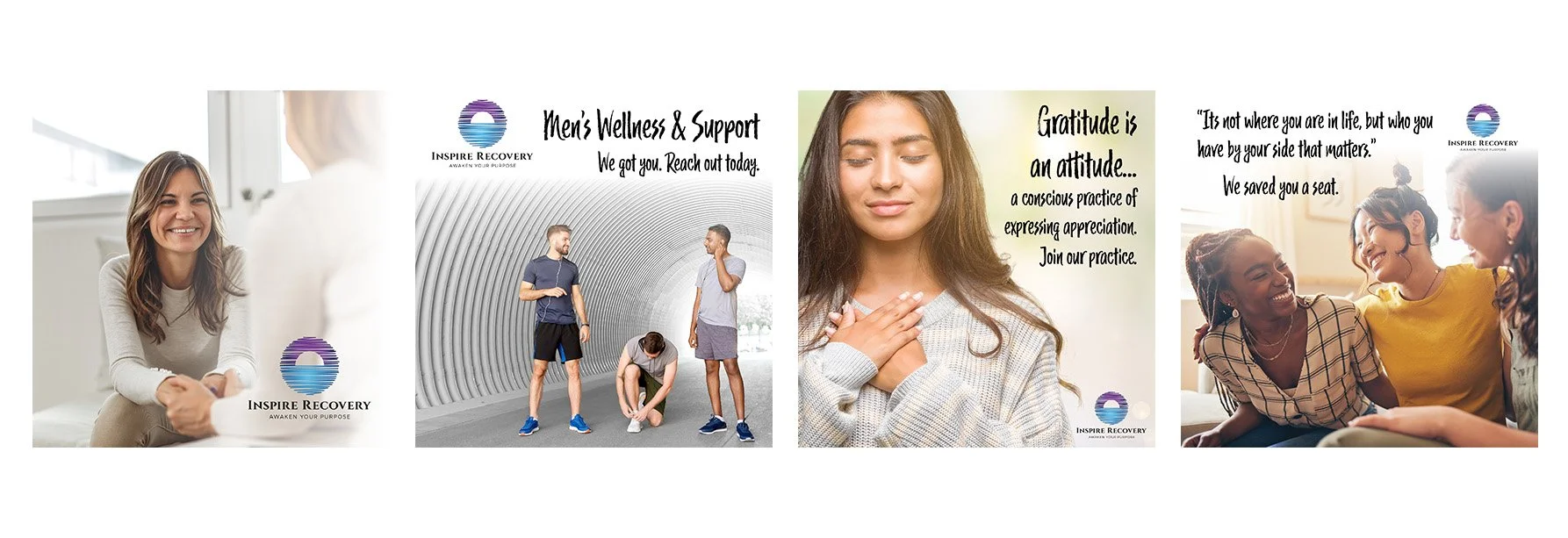 This was a short series of social media tiles created for a recovery center’s social media page. I wrote the copy and assembled the compositions.