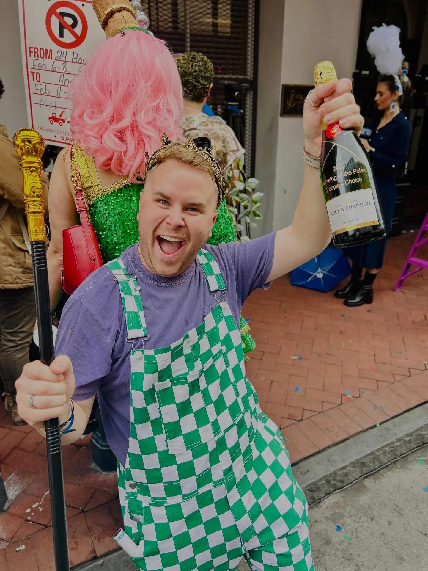Your 2026 People&rsquo;s Choice Pole Greaser, @caleb.blaine! 

Thank you, Royal Sonesta Hotel New Orleans for the gig of a lifetime! 

Let Deep Gras begin! 

#gotp2026 #greasingofthepoles #mardigras
