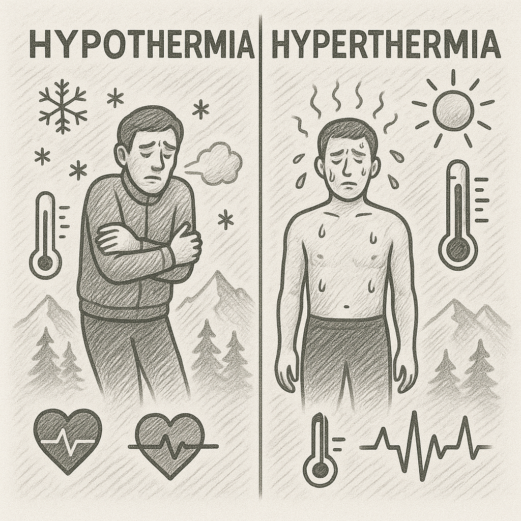 Identifying Hypothermia and Hyperthermia in the Mountains