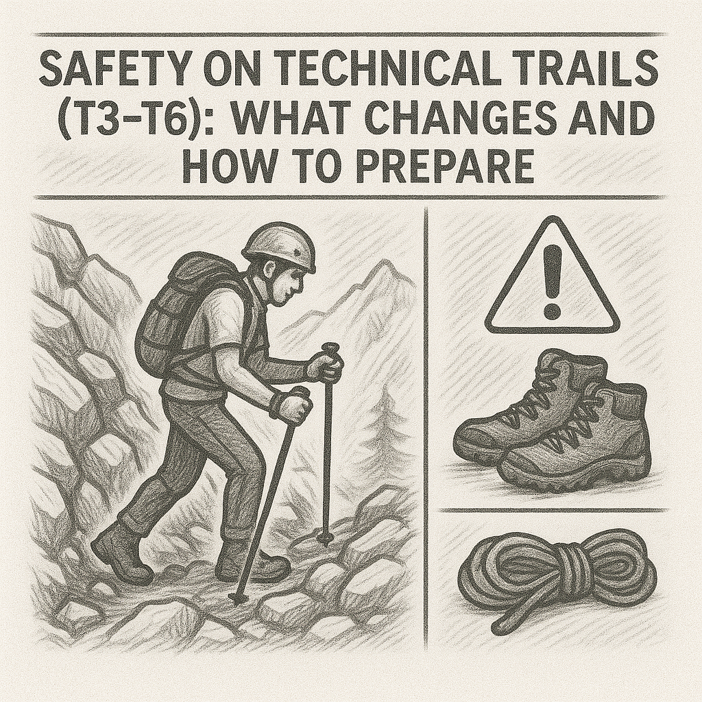 Safety on Technical Trails (T3–T6): What Changes and How to Prepare