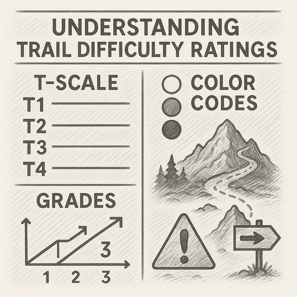 Understanding Trail Difficulty Ratings (T-Scale, Color Codes, and Grades)
