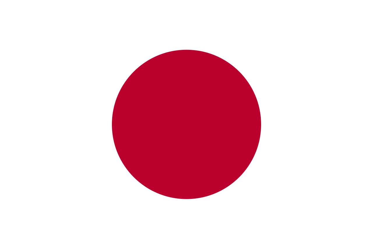 Red circle on a white background, resembling the Japanese flag.