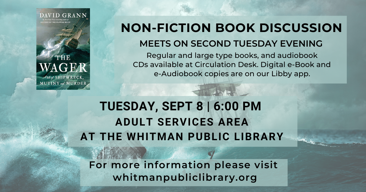 Non Fiction Book Discussion on Tuesday, September 8