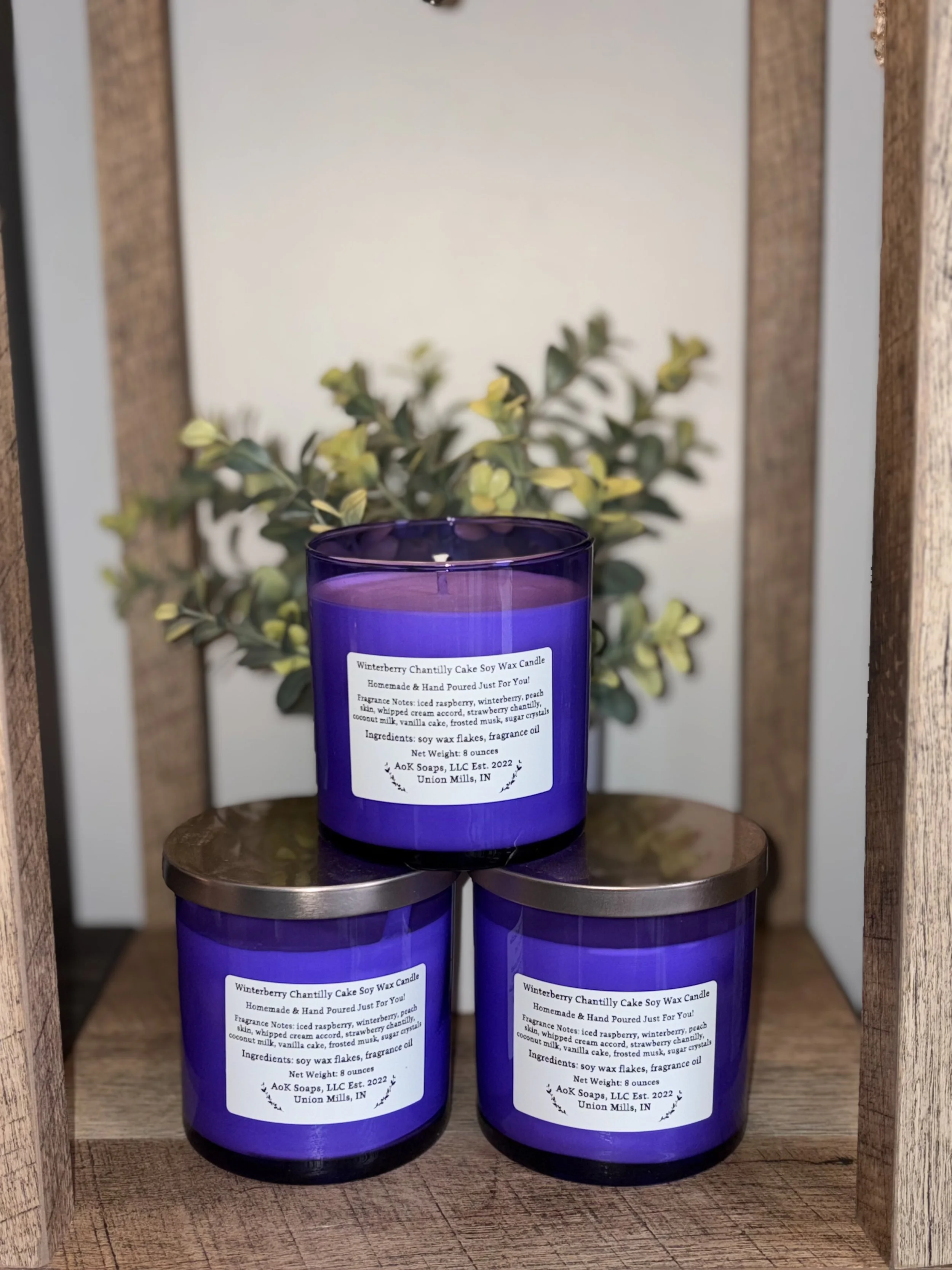 Winterberry Chantilly Cake Soy Wax Candle