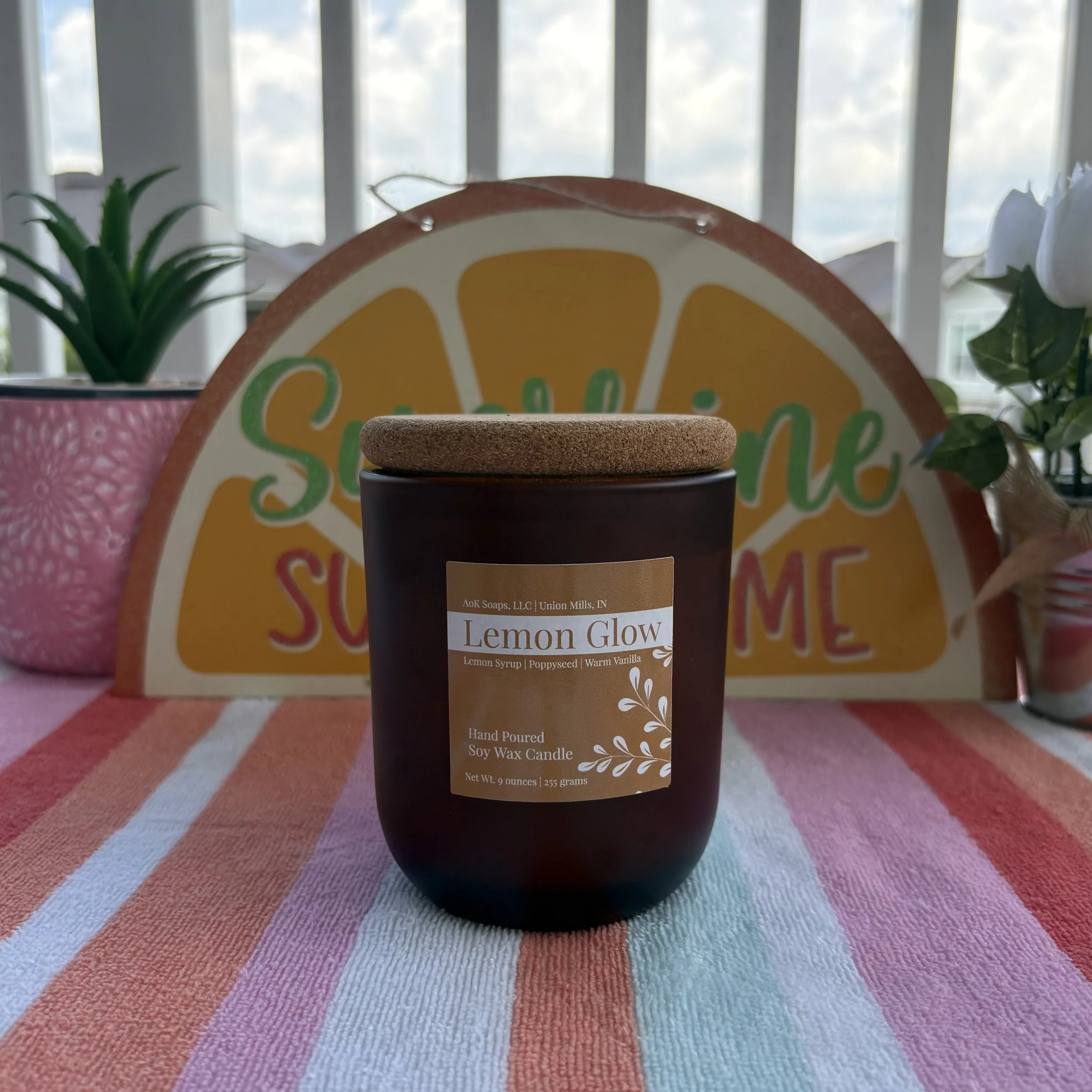 Lemon Glow Soy Wax Candle