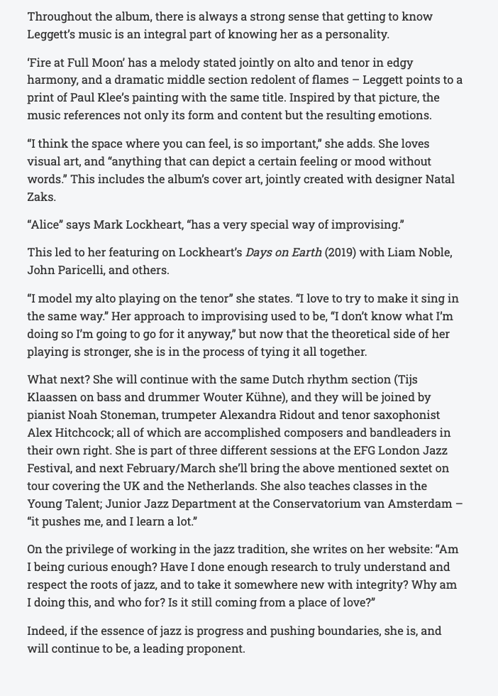 Jazzwise Magazine 'Taking Off' Feature
