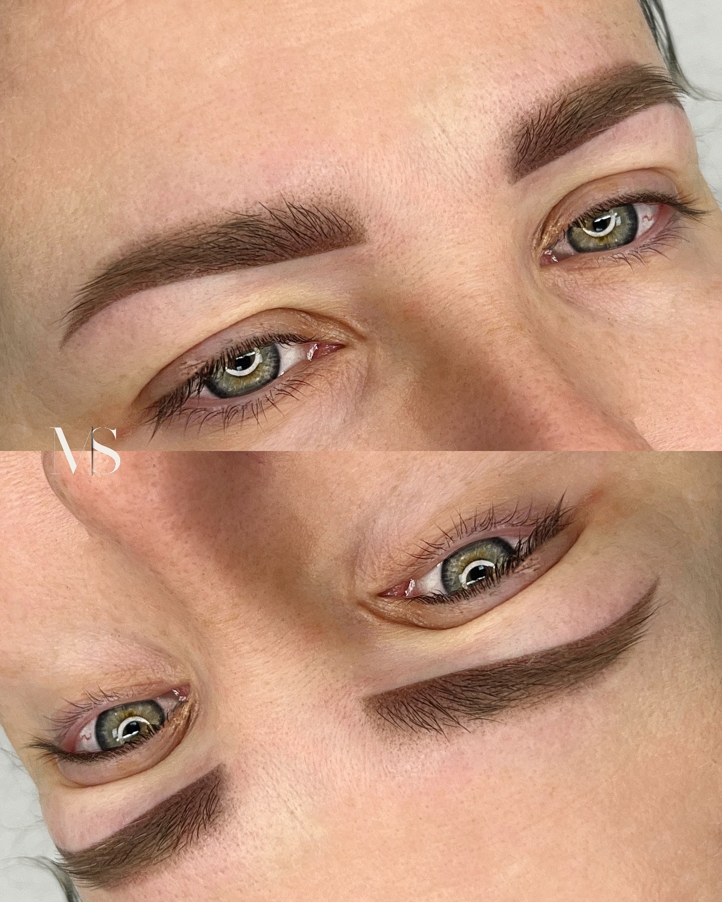 Soft Ombre Brows 🫶🏼 Who is in love with this fluffy look? 

Pigments 1,3,5 @etalonmix_uk 
Machine &amp; Needles @kwadron_pmu