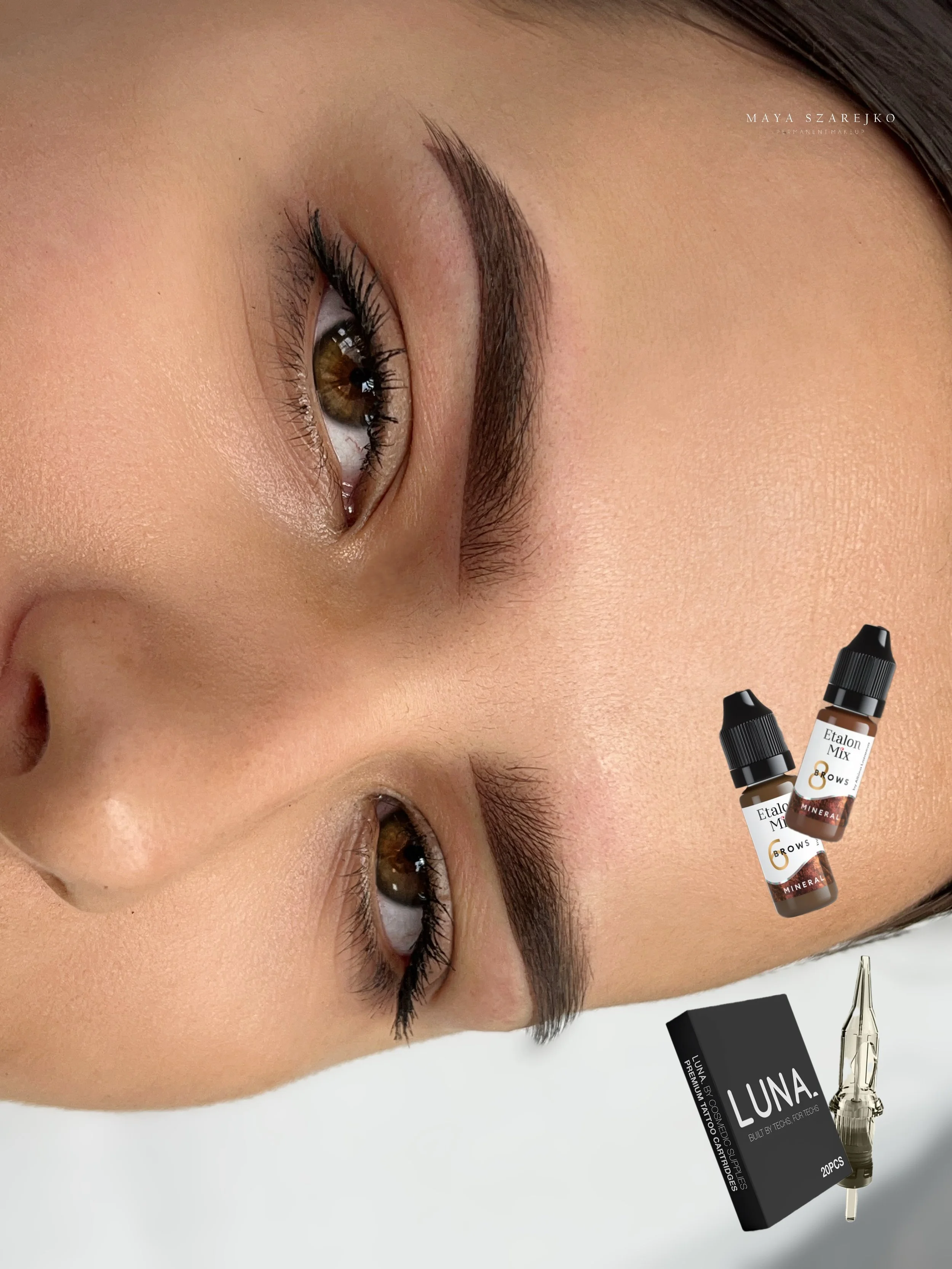 Soft Ombre Brows created with @luna.cartridges from @cosmedic_supplies 🤎 Soft &amp; airy with @etalonmix_uk