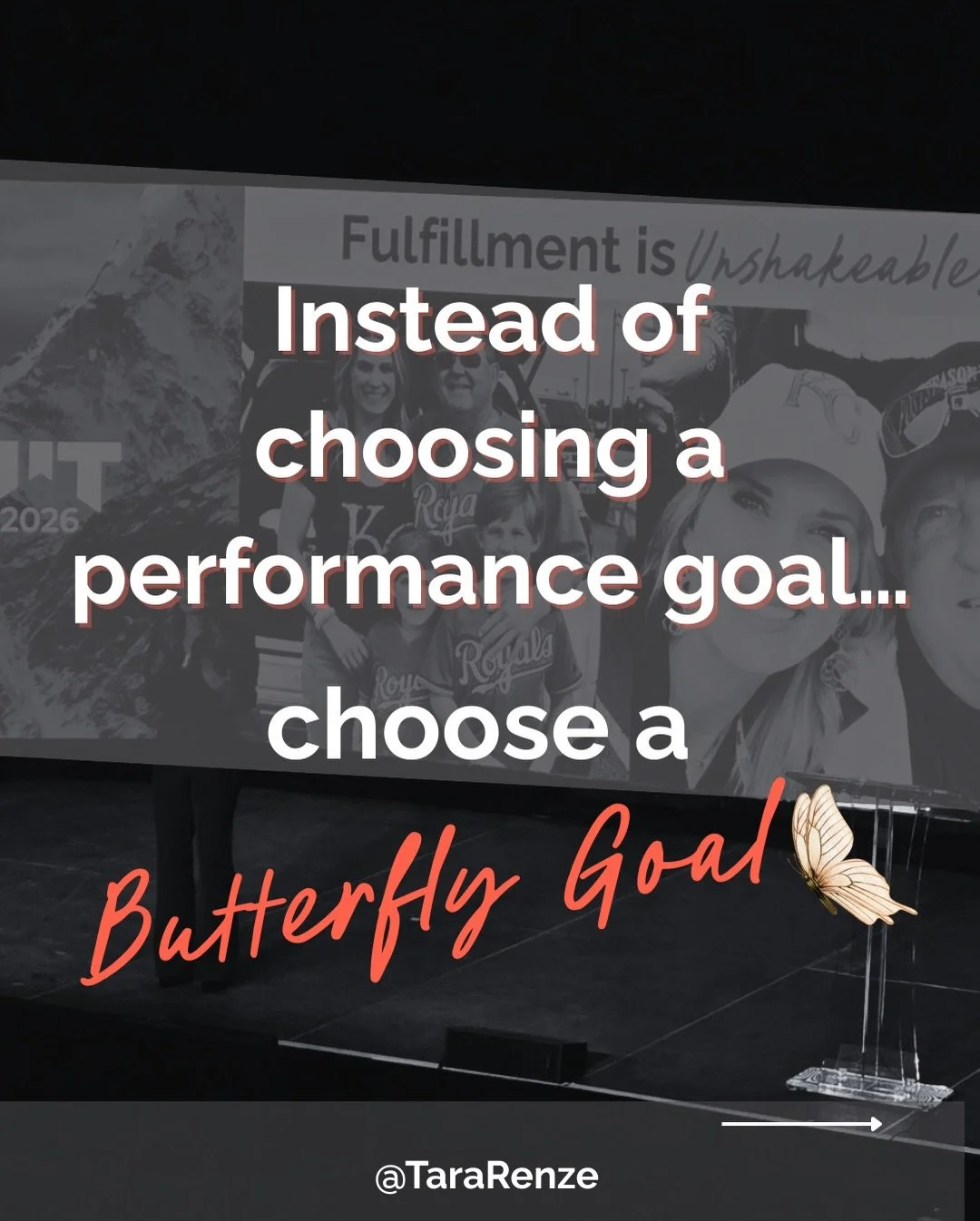 A Butterfly Goal shifts the focus from what you want to achieve, to who you need to become.

🦋More courageous.
🦋More disciplined.
🦋More aligned.
🦋More confident.

When you commit to the metamorphosis, the milestones take care of themselves.

Don&