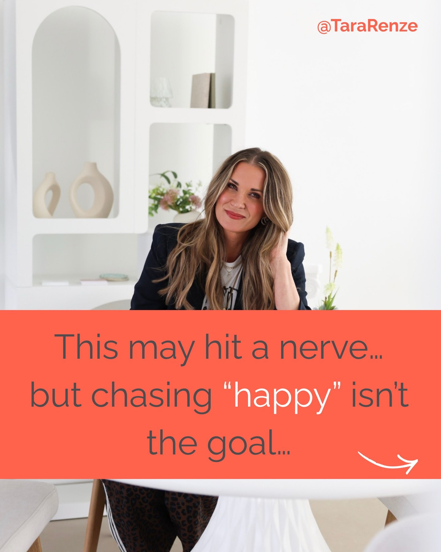 This may hit a nerve&hellip;

But if you&rsquo;re chasing &ldquo;happy,&rdquo; you&rsquo;ll always be chasing something that doesn&rsquo;t last.

Happiness comes and goes.
Fulfillment is built.

It&rsquo;s built when you get clear on who you are,
wha