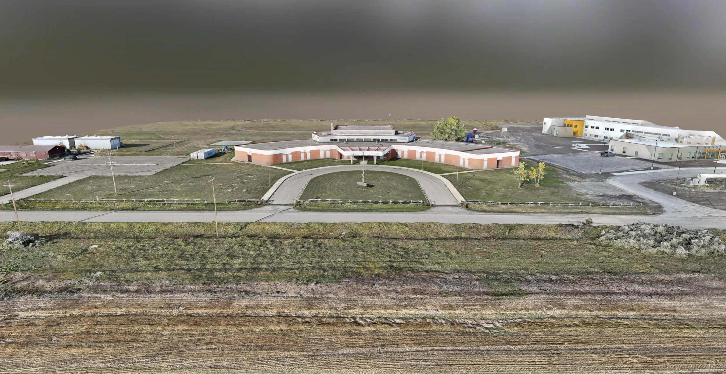 A digital twin model of a building for permanent record before demolition. 