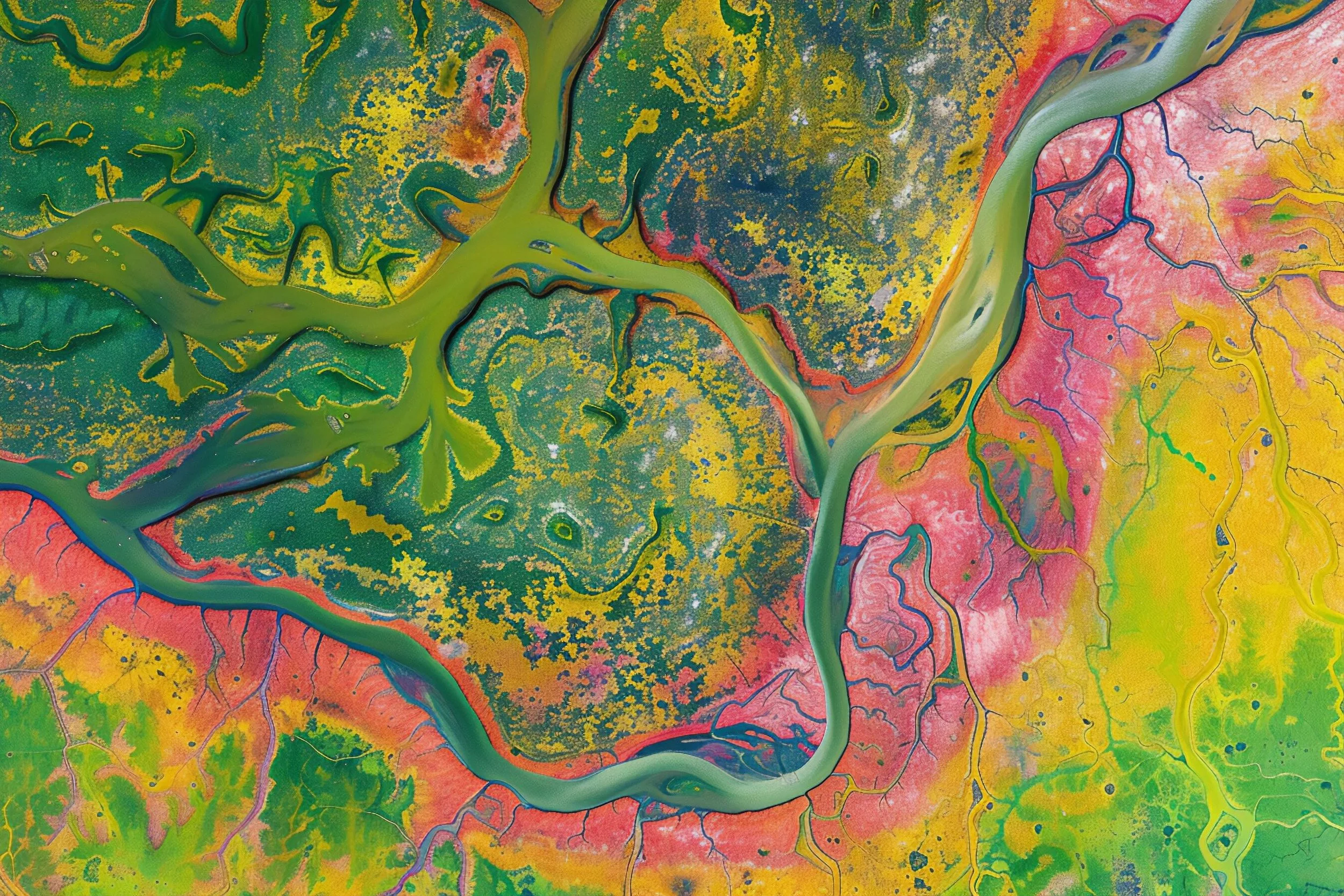 Multispectral NDVI map displaying vegetation health and plant vigor index for environmental monitoring and site restoration oversight.