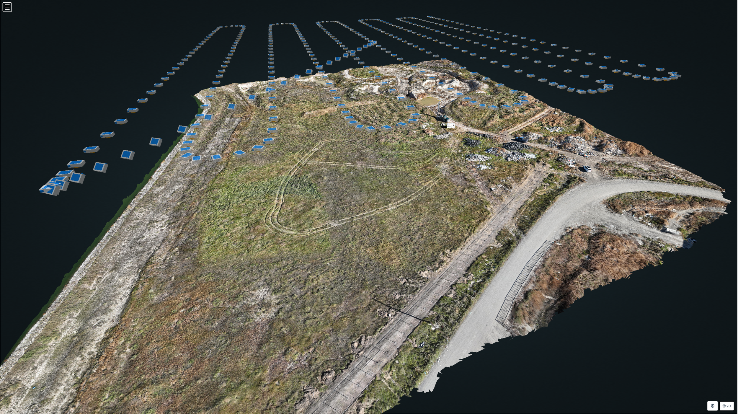 A measurable point cloud of a proposed borrow pit location
