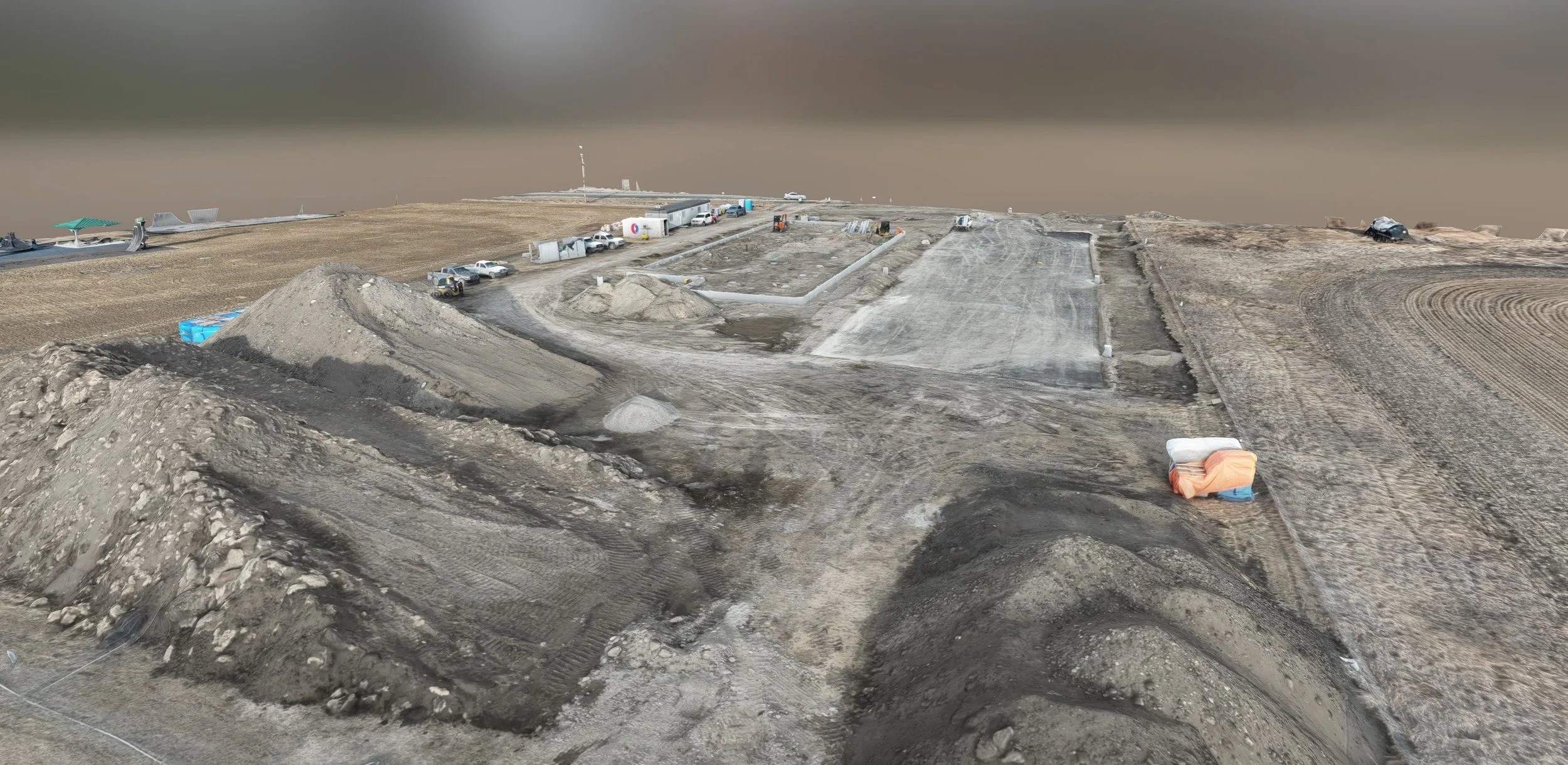 A digital twin model of a project site for monthly reporting use.