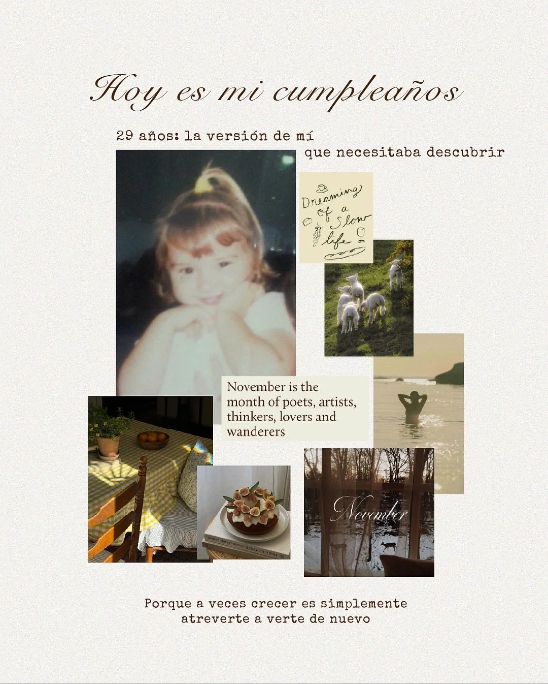 Hoy es mi cumplea&ntilde;os y me quiero tomar un momento para celebrarme. Celebrar lo que aprend&iacute;, lo que solt&eacute; y lo que a&uacute;n sigo construyendo desde dentro.

Ha sido un a&ntilde;o que me pidi&oacute; honestidad, pausa y valent&ia