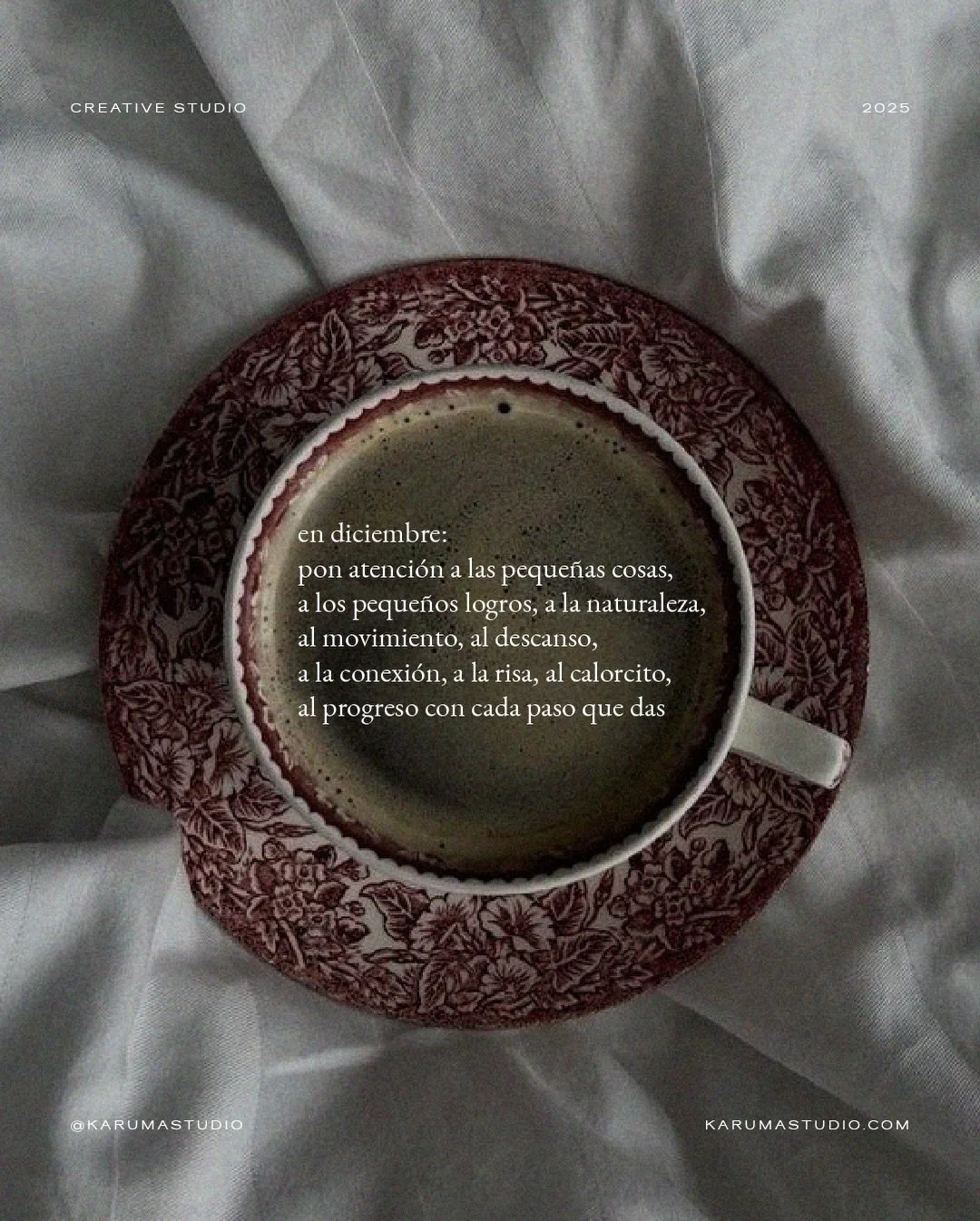 Diciembre es un mes que me recuerda que en la vida no todo se trata de hacer m&aacute;s, sino de habitar de manera m&aacute;s presente con lo que ya tengo enfrente 🍃

Este mes es una invitaci&oacute;n a bajar el ritmo, a volver al cuerpo, a elegir l