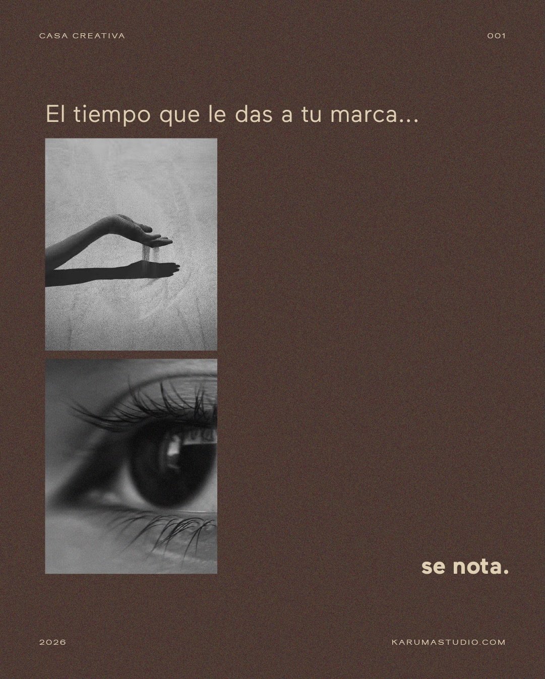 El tiempo que le das a tu marca se refleja en todo: en c&oacute;mo se entiende lo que haces, en la coherencia de tu mensaje y en la confianza que genera. Las marcas que se sienten claras y cuidadas no nacen de la prisa, nacen de la presencia, la inte