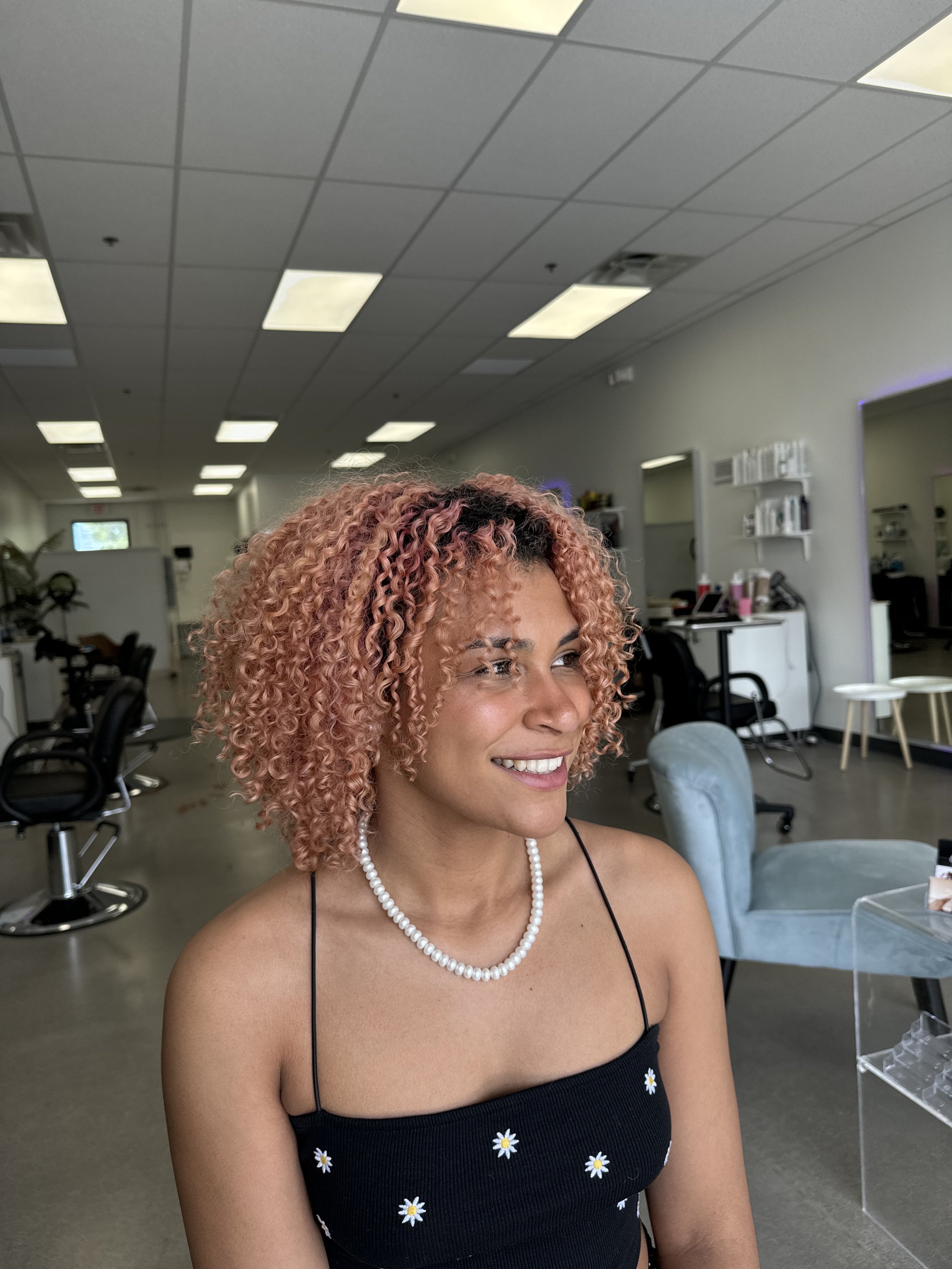 * Color + Curly Cut