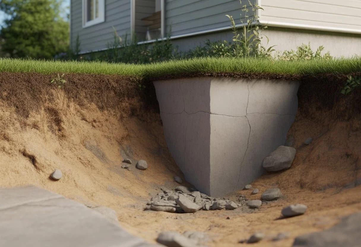 soil pulling away from foundation