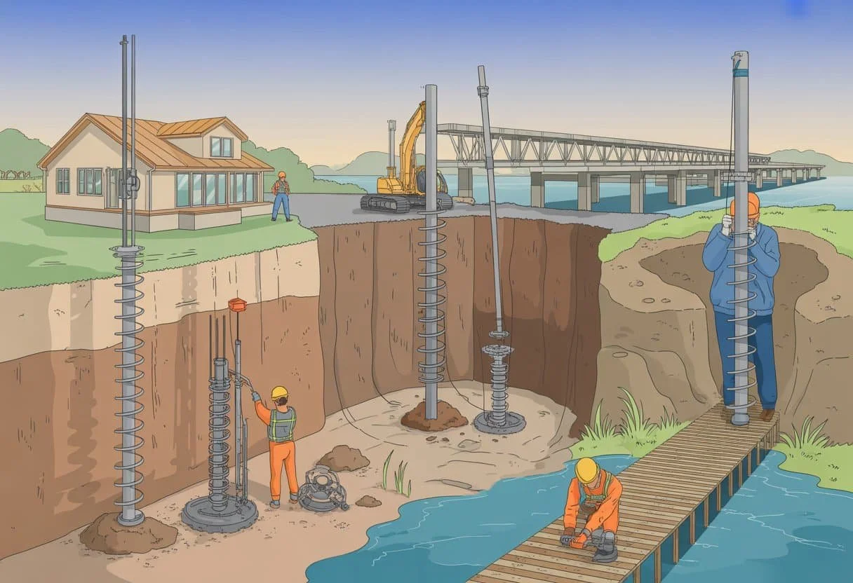 helical piles installation