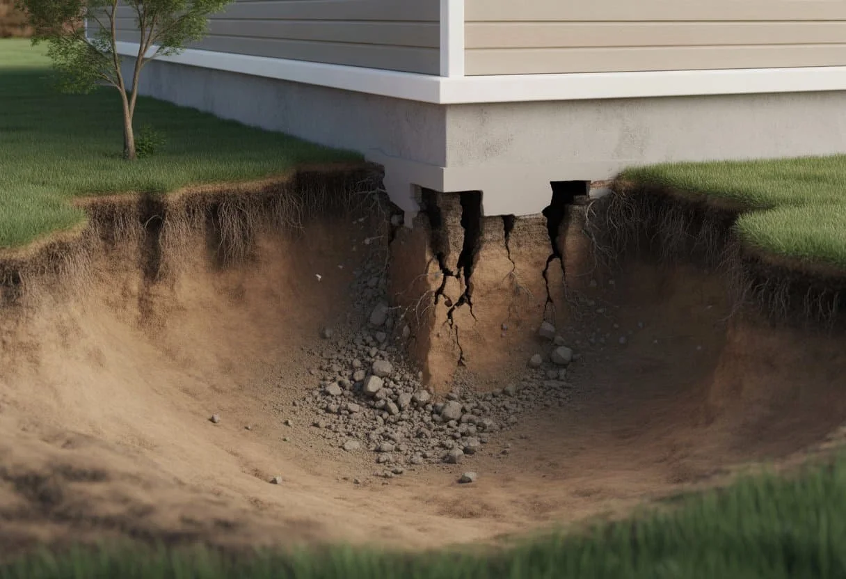 soil erosion around foundation