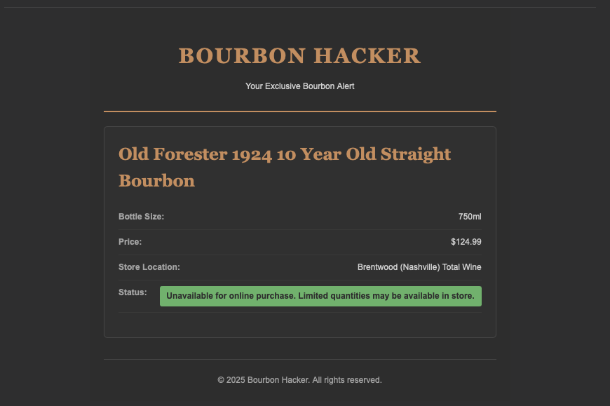 How to Set Up Bourbon Stock Notifications