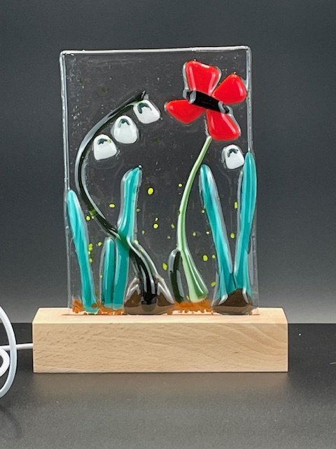 Lily of the valley butterfly mini panel light