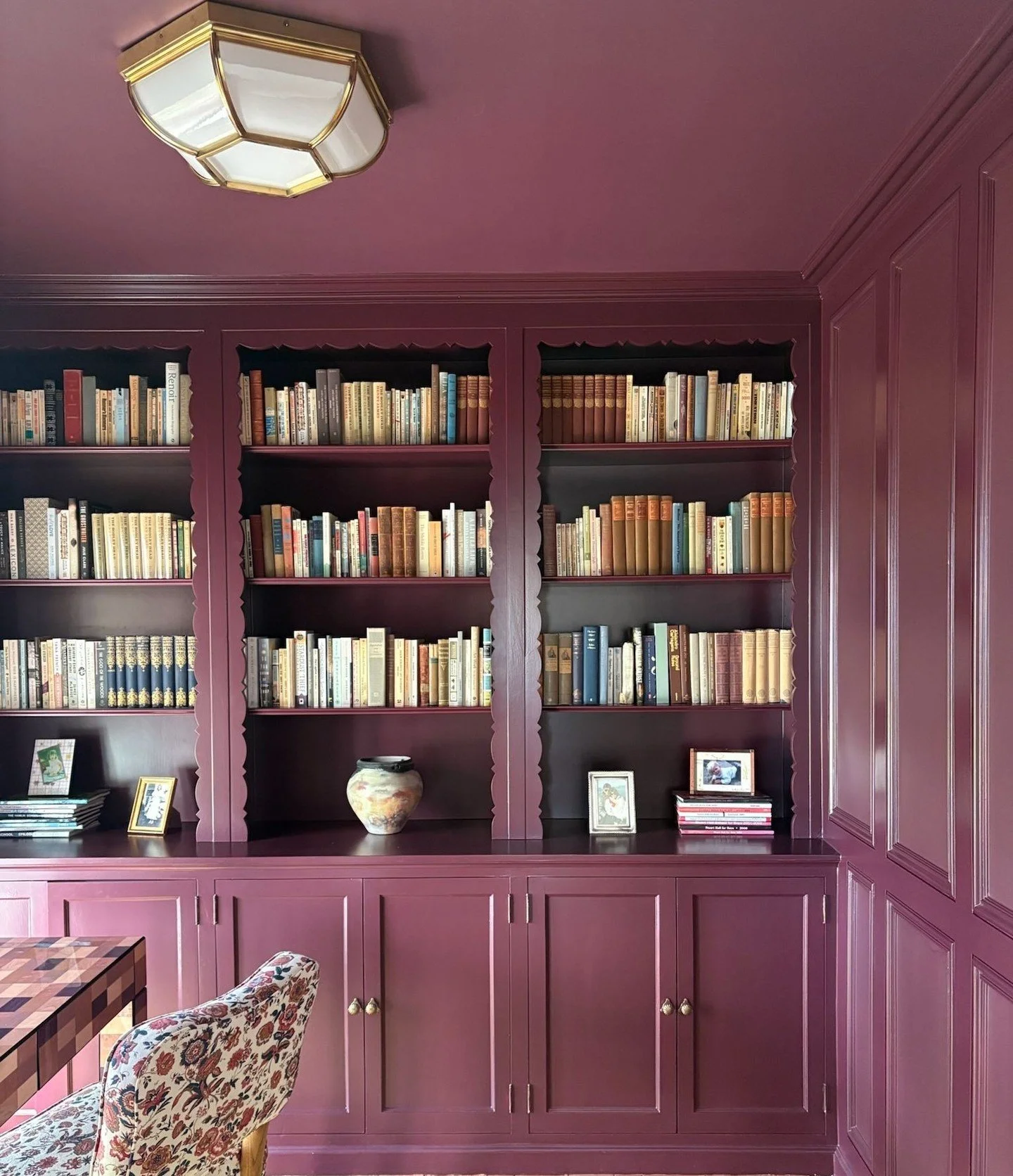 A study in aubergine 🍇⁠
⁠
Casa Way&rsquo;s study was designed for deep focus and quiet retreat&mdash;layered in rich plum tones, warm woods, and thoughtful texture.⁠
⁠
Swipe to shop the pieces that bring this space together.⁠
⁠
#mareaclarkinteriors⁠