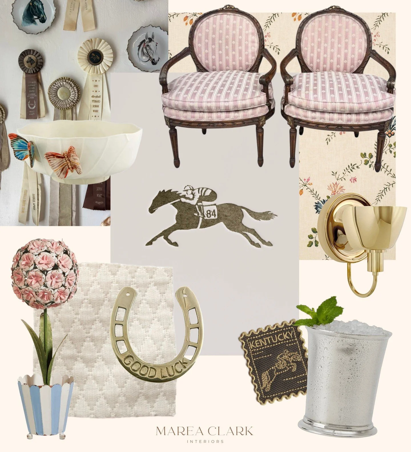 Coming from Kentucky, the Derby has always felt like more than a moment&mdash;it&rsquo;s a tradition. A mood board felt like a natural way to capture the spirit of the weekend. 🐎⁠
⁠
#mareaclarkinteriors