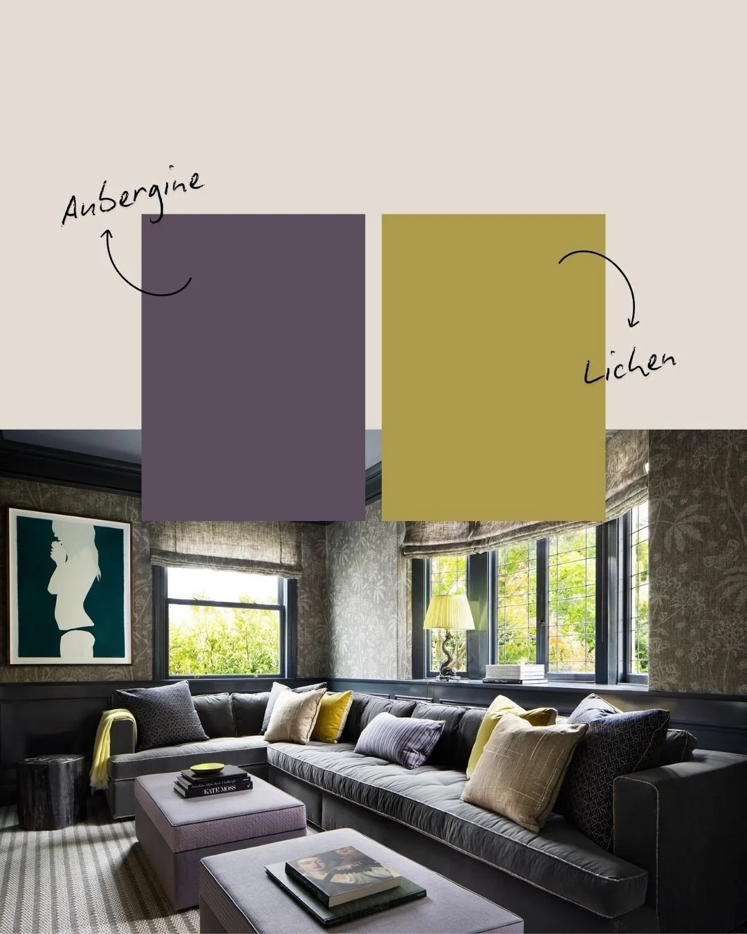 Color is less about choosing a favorite shade and more about finding the right conversation between two.⁠
⁠
Aubergine and lichen.⁠
French blue and ivory.⁠
Moss and denim.⁠
⁠
It's the pairing that makes the room.