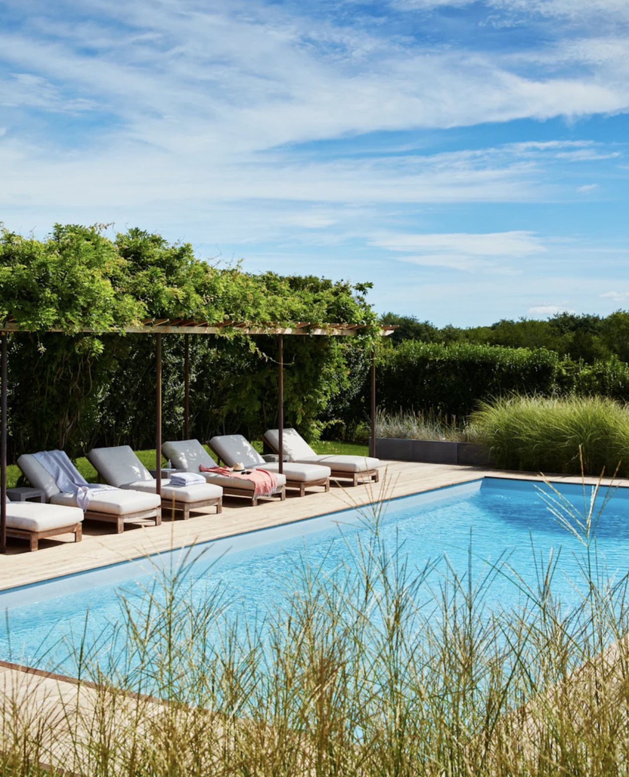 Have a lovely weekend! ☀️⁠
⁠
Poolside at our Southampton project&mdash;the best place to be as we close out summer.