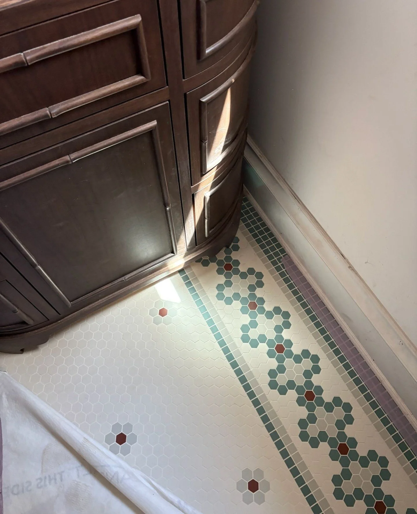 A study in tile, straight from site.