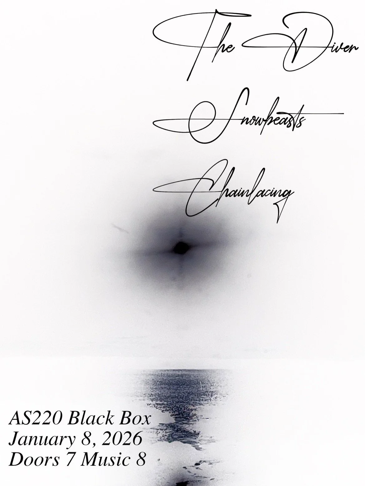 updated flier | 1/8/25 at @as220providence black box with @_thediver and @snowbeasts_pvd | 2-pc electronic set 

then full band 1/31/25 with @your.crippling.alcoholism @deathless__forever &amp; @tfaghdoom