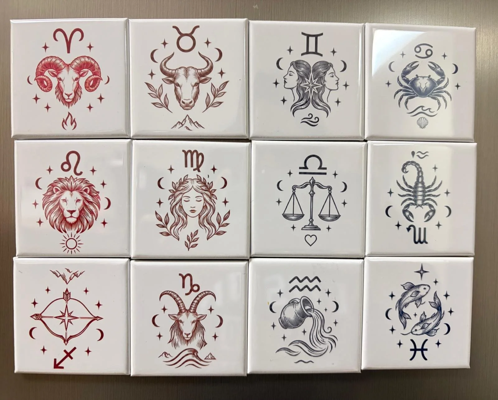 Astrology Magnets, Buttons, or Pins