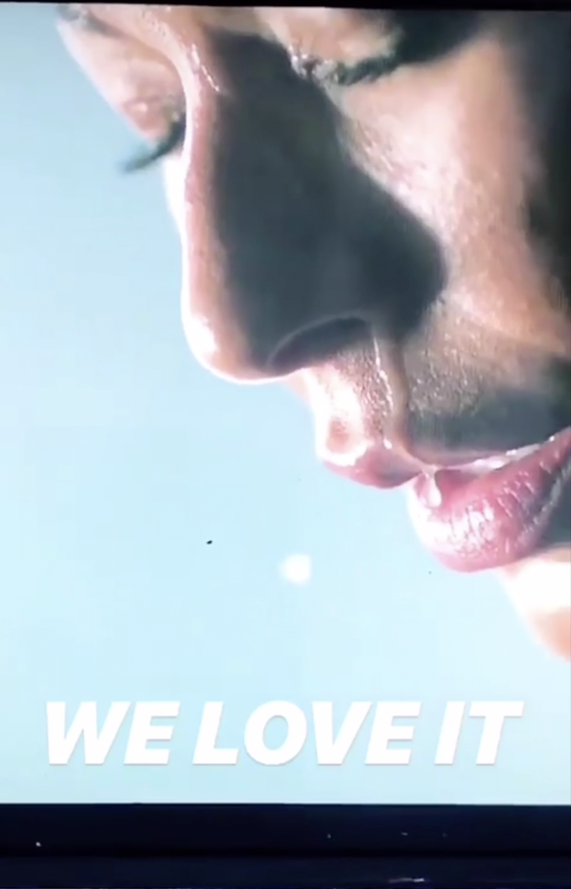 Close up of woman sweating