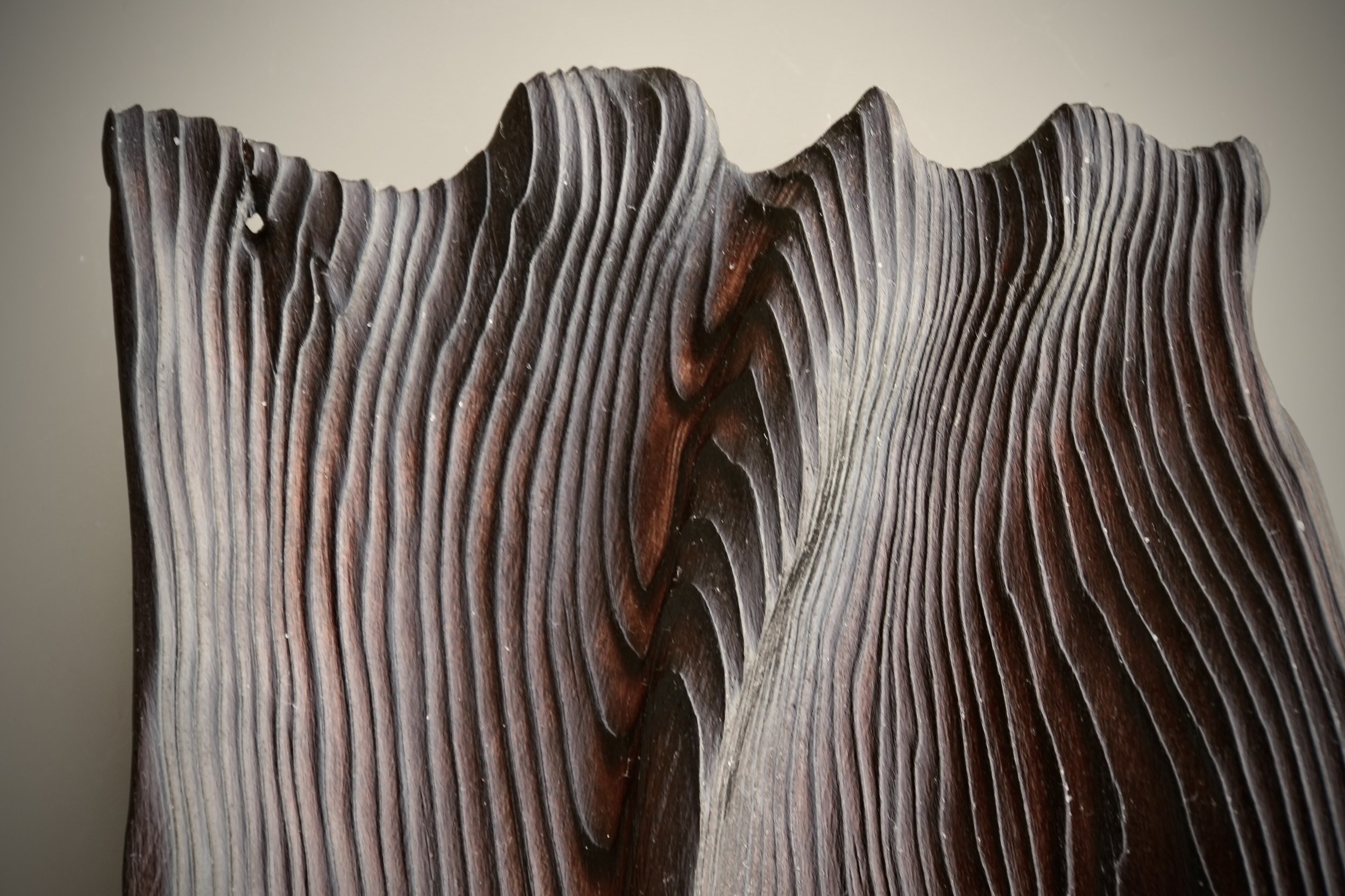 "Stream" detail:
Pine wood, tung oil, beeswax
