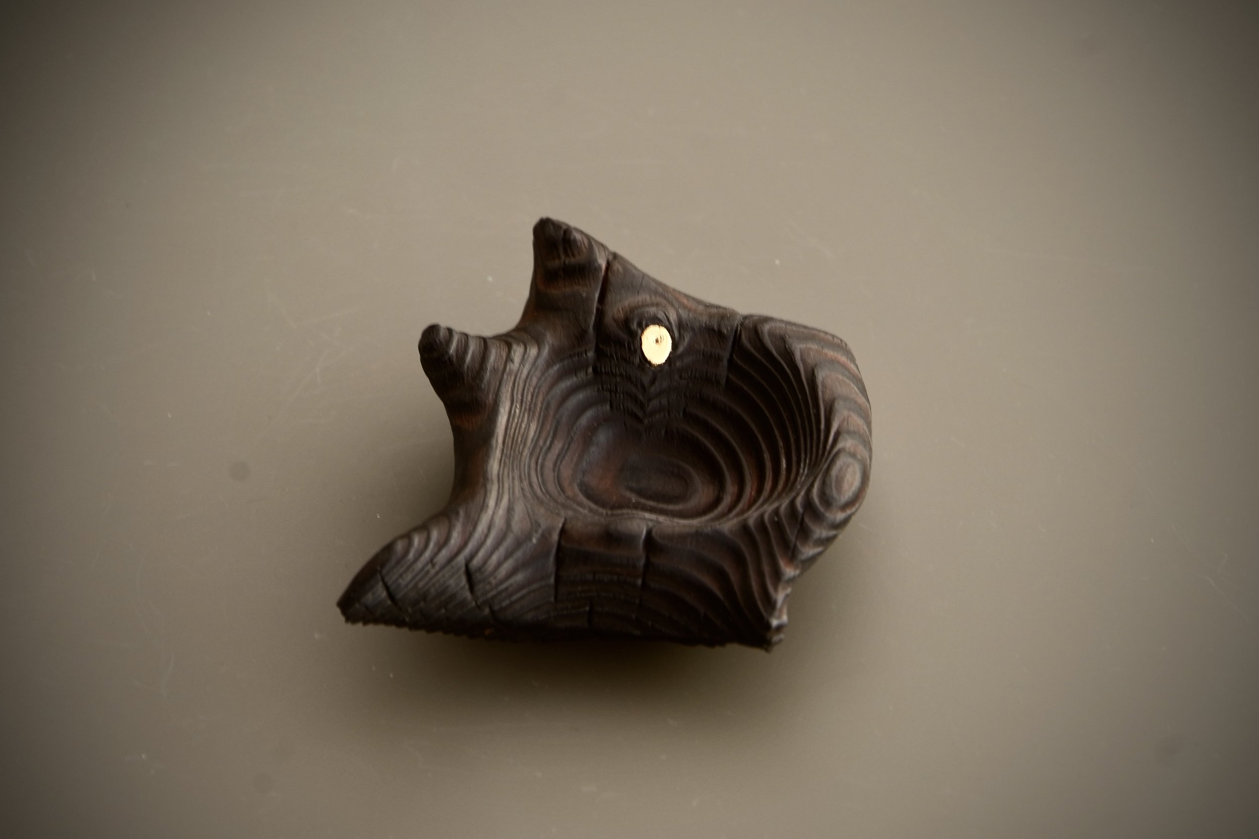 "Beak"
Pine wood, epoxy resin, 24k gold leaf, tung oil, beeswax