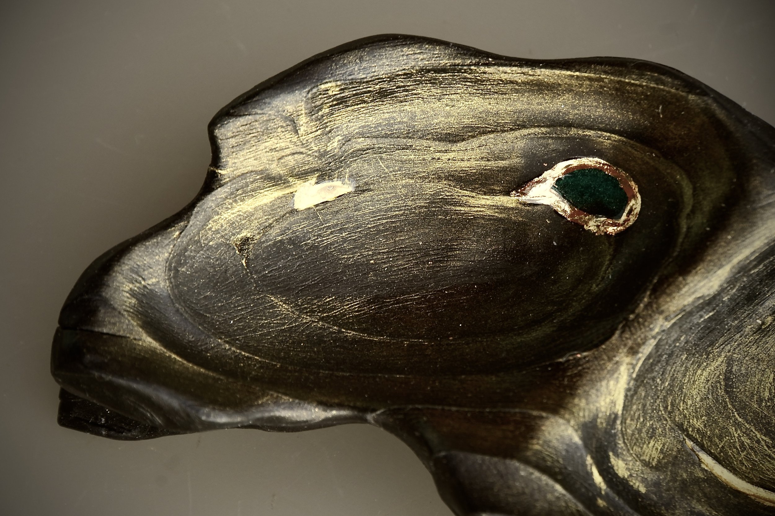 "Peanut" detail:
Pine wood, epoxy resin, 24k gold leaf, tung oil, beeswax