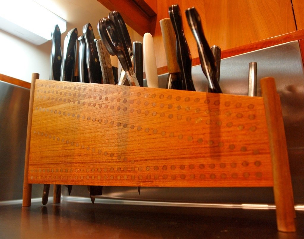 Knife Rack
Teak, Walnut, Birch