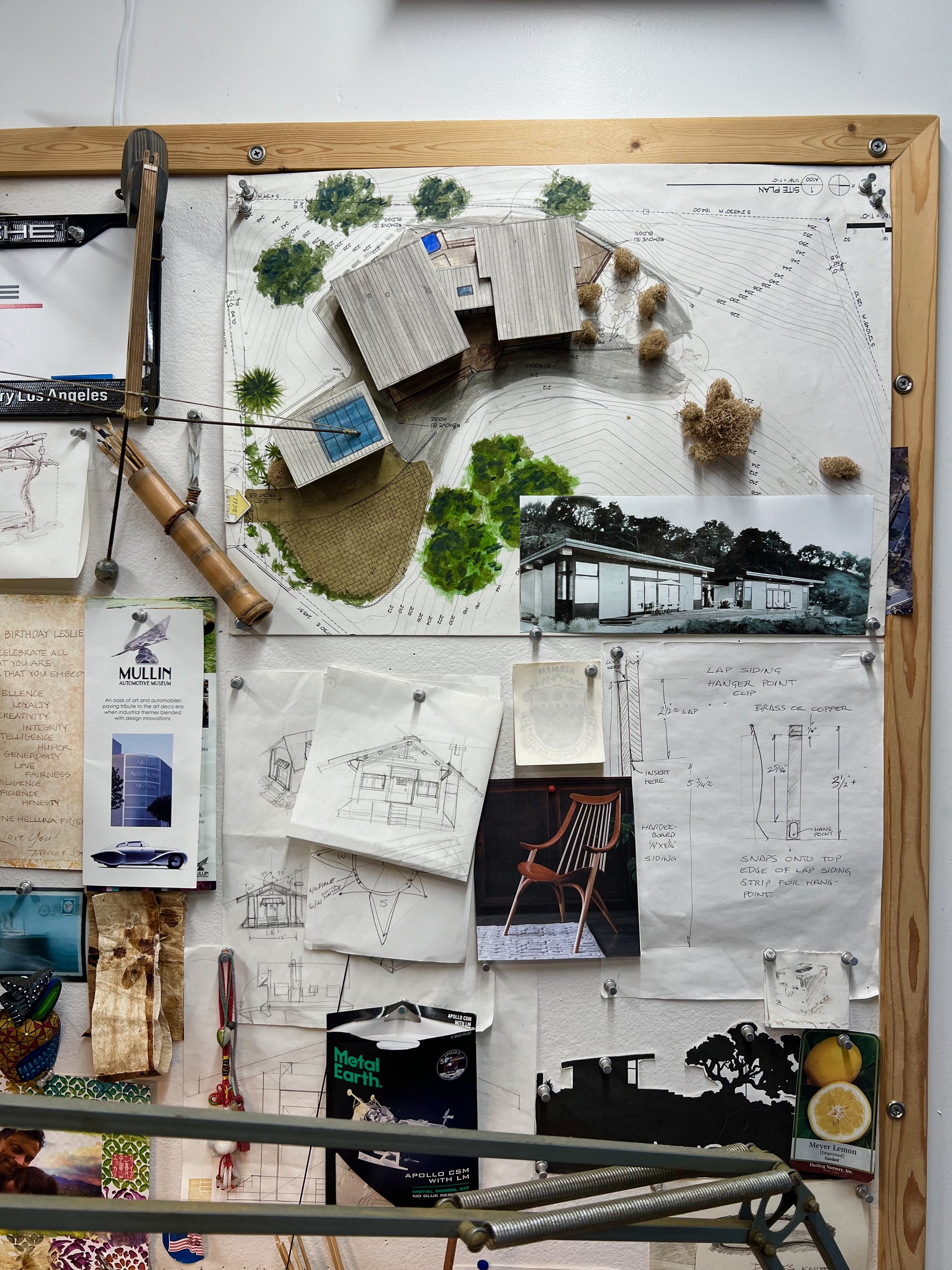 Before we built this house, i made a model of it. Some mailbox sketches too!