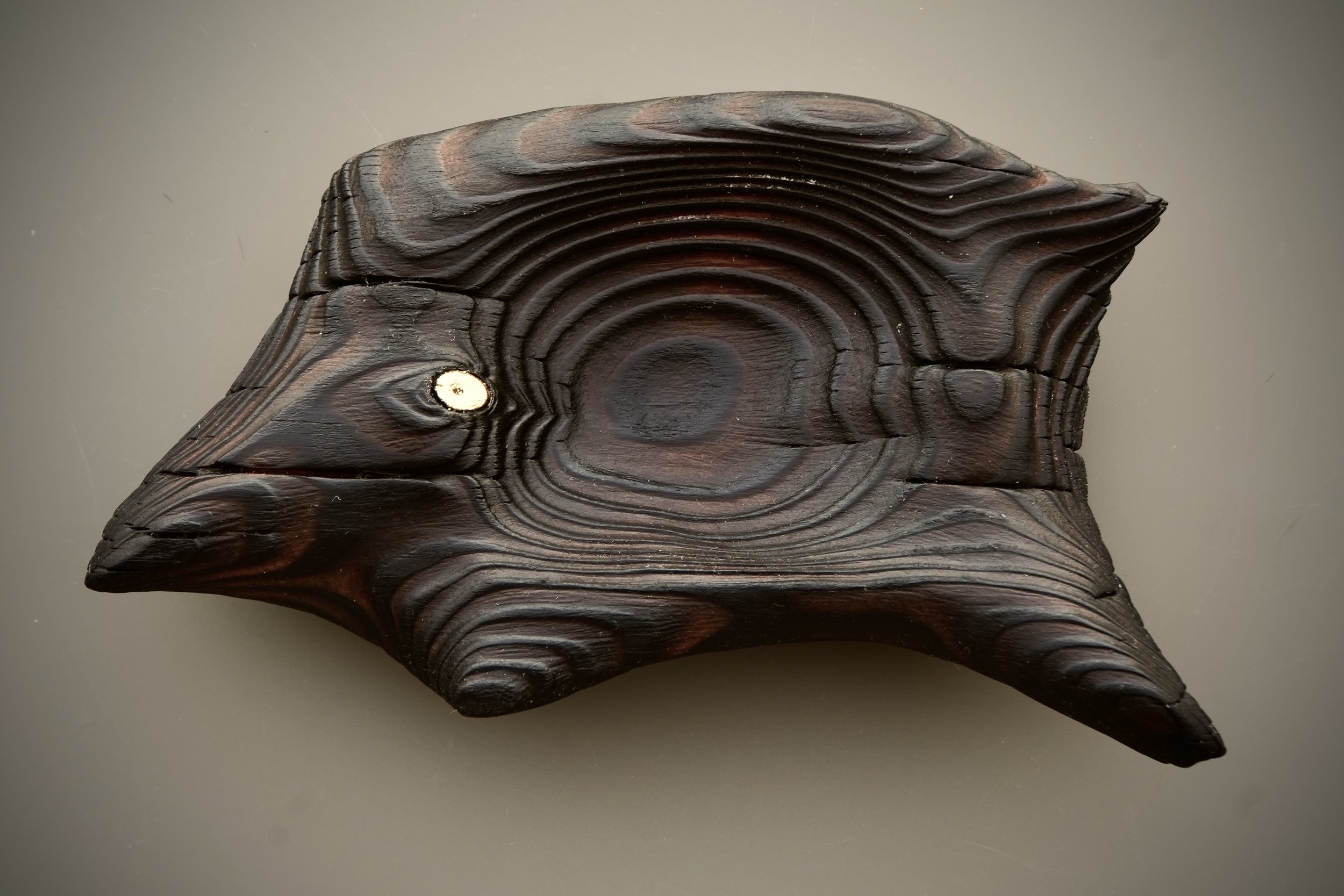 "Beak"
Pine wood, epoxy resin, 24k gold leaf, tung oil, beeswax