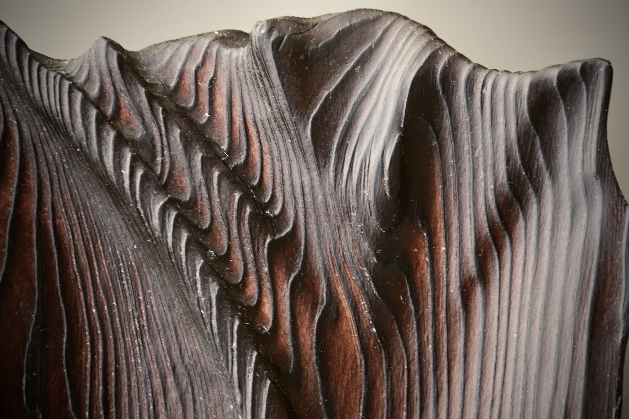 "Stream" detail:
Pine wood, tung oil, beeswax